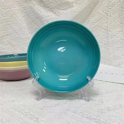 7 Inches Ceramic Bowl,Porcelain Kitchen Tableware Plate,Round Noodle Ramen Salad Cereal Pasta Bowls,Microwave Oven Safe 18cm
