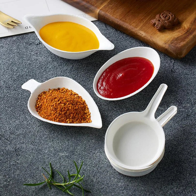 50 Pcs Dessert Plate High-quality Trays Serving Home Plates Water Drop Disposable Fruit Dinner Dishes Paper