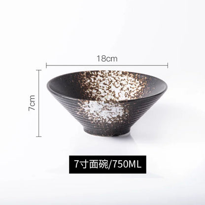 Ramen Bowl Japanese Tableware Noodle Ceramic Soup Tableware