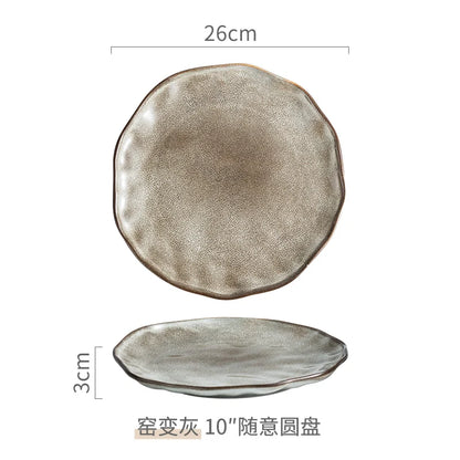 Platter Creative Restaurant plates New vintage featuring ceramic disk kitchen cutlery