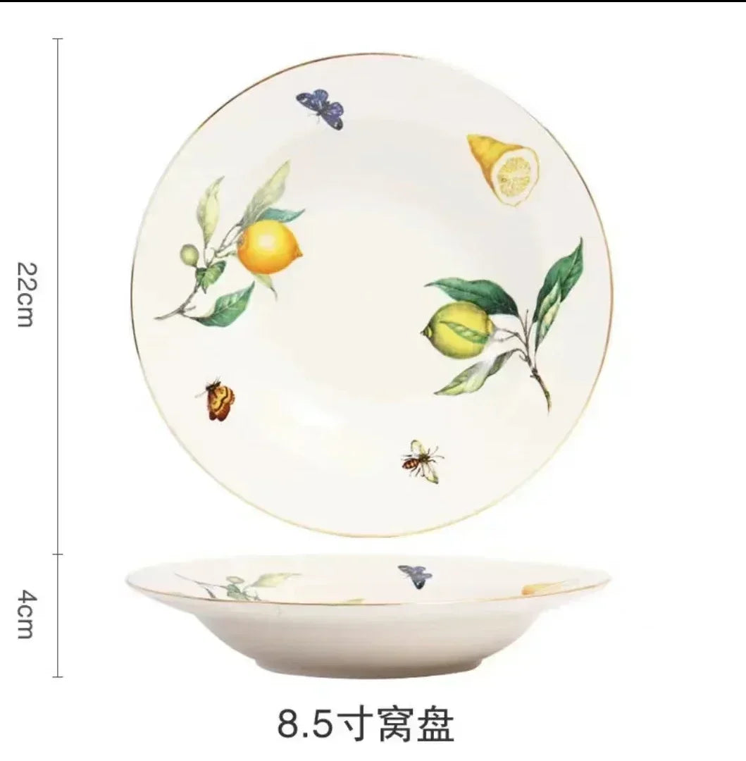 Ceramic Steak Plate European Western Food  Home Internet Celebrity  Nordic Creative Breakfast Plate Tableware