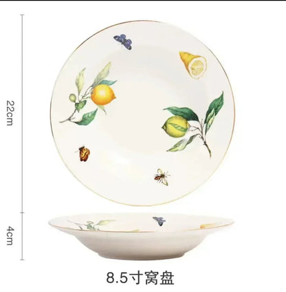 Ceramic Steak Plate European Western Food  Home Internet Celebrity  Nordic Creative Breakfast Plate Tableware