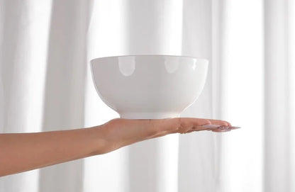 6 inch, plain white bone china bowl, chinese ceramic soup fruit bowl, for dinner and party serving, thermos food container