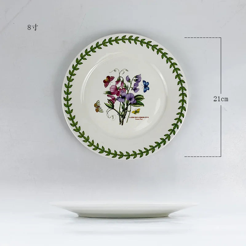 Ceramic disc, high-end breakfast, home hotel appearance, size, tableware, vegetable plate