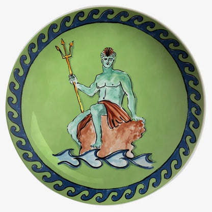 Ceramic Decor Plate Italian Poseidon Journey Plate Home Living Room Bedroom Background Wall Hanging Ornaments