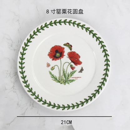 Ceramic disc, high-end breakfast, home hotel appearance, size, tableware, vegetable plate