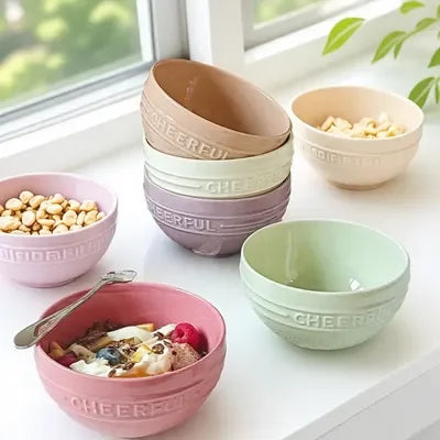 1/2/4 PCS Ceramic Rice Bowl Household Creative Dessert Pudding Baking Bowl Noodle Soup Bowl Kitchen 4.5inch Tableware