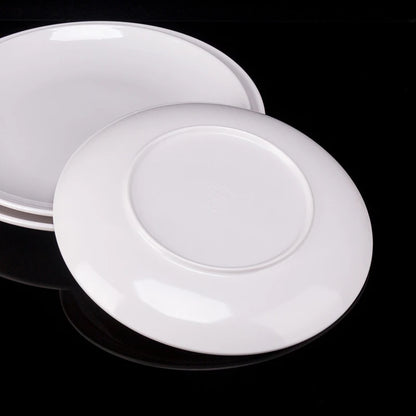 Hotel Round Melamine Plates 8-14 inch Dinner Sets Imitation Porcelain White Dishes Serving Tray Beautiful Tableware Western Food