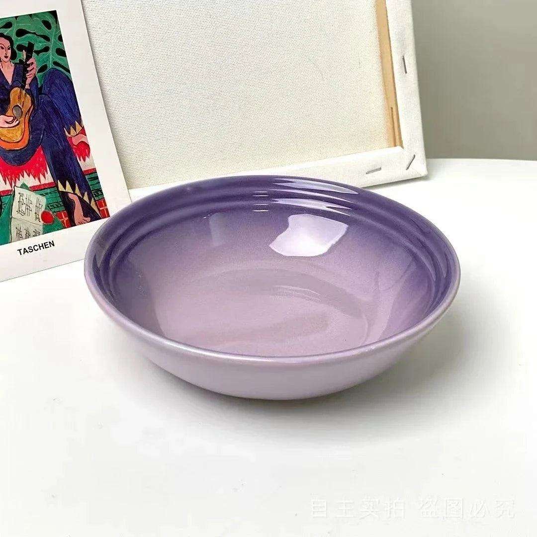 7 Inches Ceramic Bowl,Porcelain Kitchen Tableware Plate,Round Noodle Ramen Salad Cereal Pasta Bowls,Microwave Oven Safe 18cm