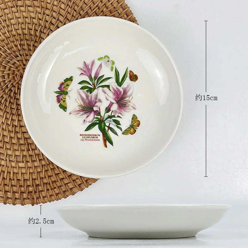 Ceramic disc, high-end breakfast, home hotel appearance, size, tableware, vegetable plate