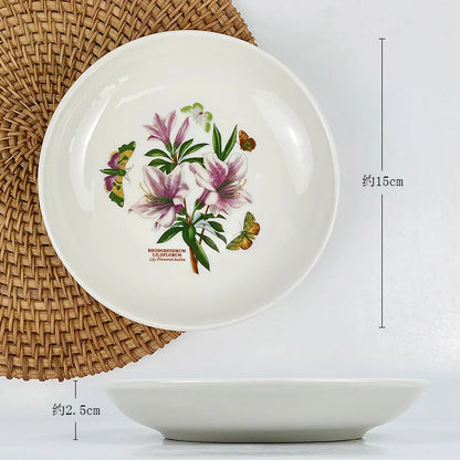 Ceramic disc, high-end breakfast, home hotel appearance, size, tableware, vegetable plate