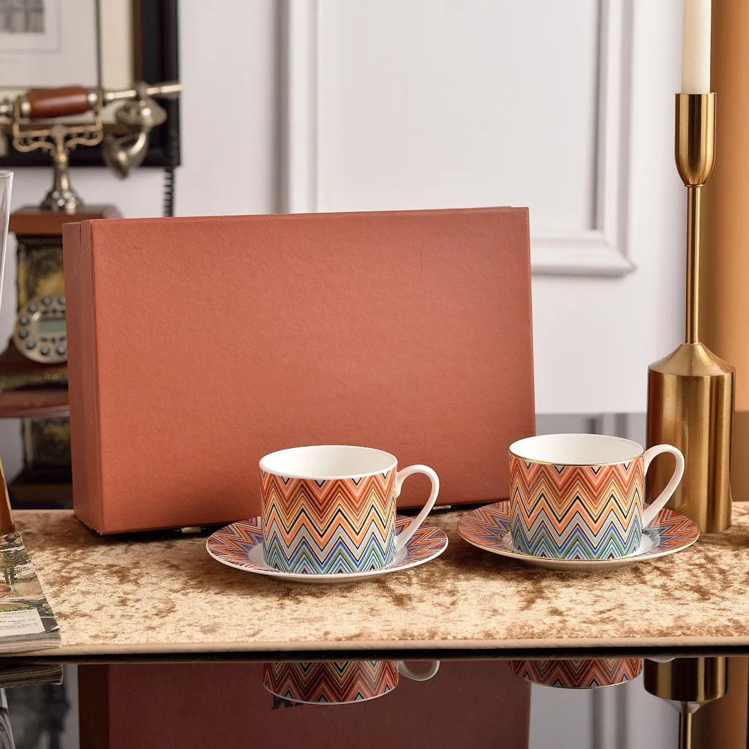 Luxury Home Coffee Set Complete with Espresso Cups Saucers Tea Mugs Plates Bowls Dessert Dishes Tableware Ceramic Cup