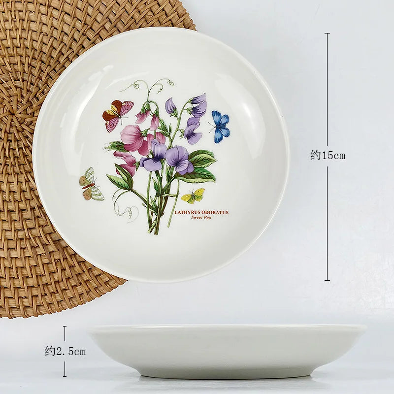 Ceramic disc, high-end breakfast, home hotel appearance, size, tableware, vegetable plate