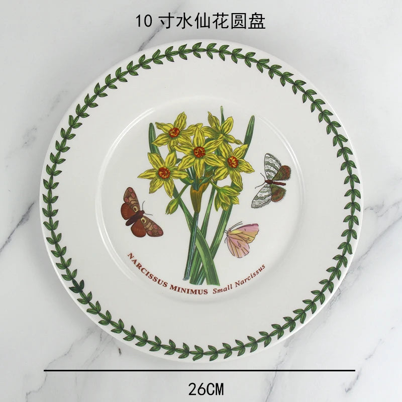Ceramic disc, high-end breakfast, home hotel appearance, size, tableware, vegetable plate
