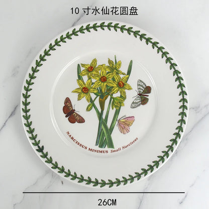Ceramic disc, high-end breakfast, home hotel appearance, size, tableware, vegetable plate