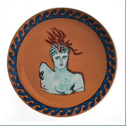 Ceramic Decor Plate Italian Poseidon Journey Plate Home Living Room Bedroom Background Wall Hanging Ornaments