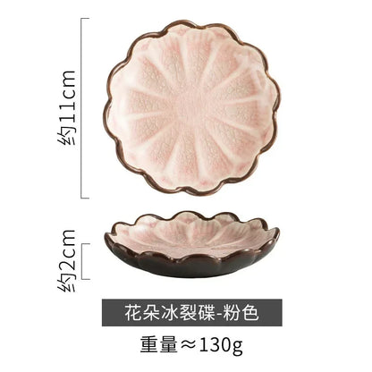 Japanese Ceramic Plate Home Desktop Snack Plates Retro Kiln Glaze Barbecue Mini Dipping Dish Sashimi Sushi Soy Sauce Dishes New