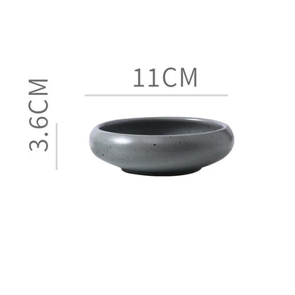 Solid Color Ceramic Sauce Salad Dessert Bowl Retro Fashion Luxury Gift Appetizer Dip Bowl Condiment Kitchen Bar Utensils