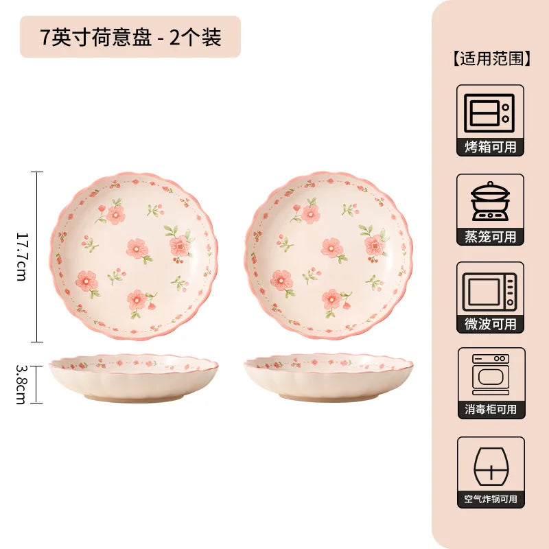 High Quality Ceramic Tableware Household Ceramic Fish Dishes Soup Bowls Wedding Party Gifts Festive Tableware Set Microwave Home