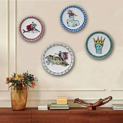 Ceramic Decor Plate Italian Poseidon Journey Plate Home Living Room Bedroom Background Wall Hanging Ornaments