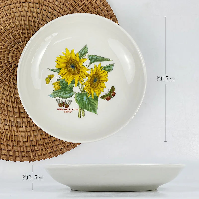Ceramic disc, high-end breakfast, home hotel appearance, size, tableware, vegetable plate