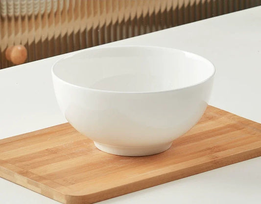 6 inch, plain white bone china bowl, chinese ceramic soup fruit bowl, for dinner and party serving, thermos food container