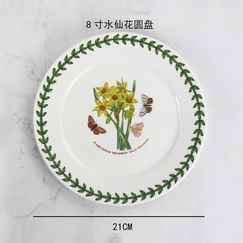 Ceramic disc, high-end breakfast, home hotel appearance, size, tableware, vegetable plate