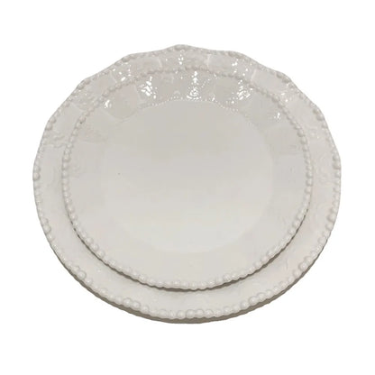 Ceramic Pearl Plates & Bowls Set - Practical Breakfast Tableware, Perfect for Modern Home Dining & Daily Use