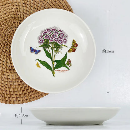 Ceramic disc, high-end breakfast, home hotel appearance, size, tableware, vegetable plate