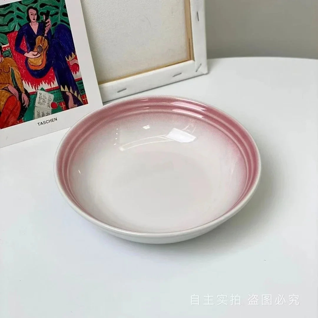 7 Inches Ceramic Bowl,Porcelain Kitchen Tableware Plate,Round Noodle Ramen Salad Cereal Pasta Bowls,Microwave Oven Safe 18cm