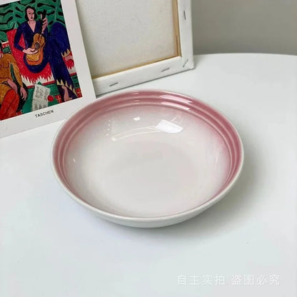 7 Inches Ceramic Bowl,Porcelain Kitchen Tableware Plate,Round Noodle Ramen Salad Cereal Pasta Bowls,Microwave Oven Safe 18cm