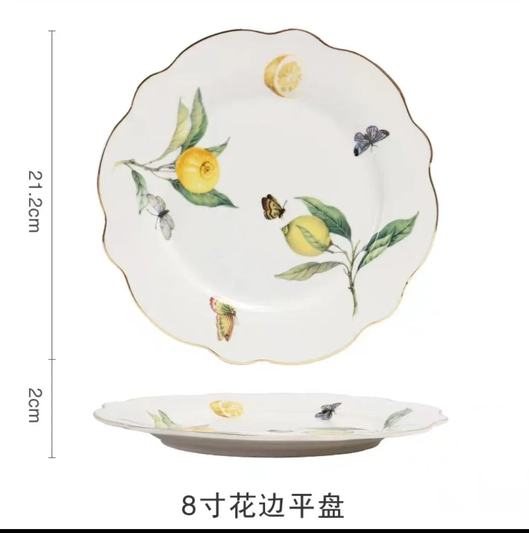 Ceramic Steak Plate European Western Food  Home Internet Celebrity  Nordic Creative Breakfast Plate Tableware