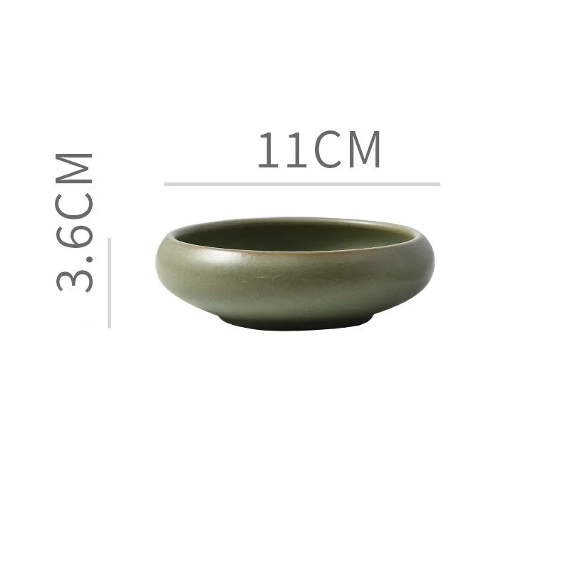 Solid Color Ceramic Sauce Salad Dessert Bowl Retro Fashion Luxury Gift Appetizer Dip Bowl Condiment Kitchen Bar Utensils