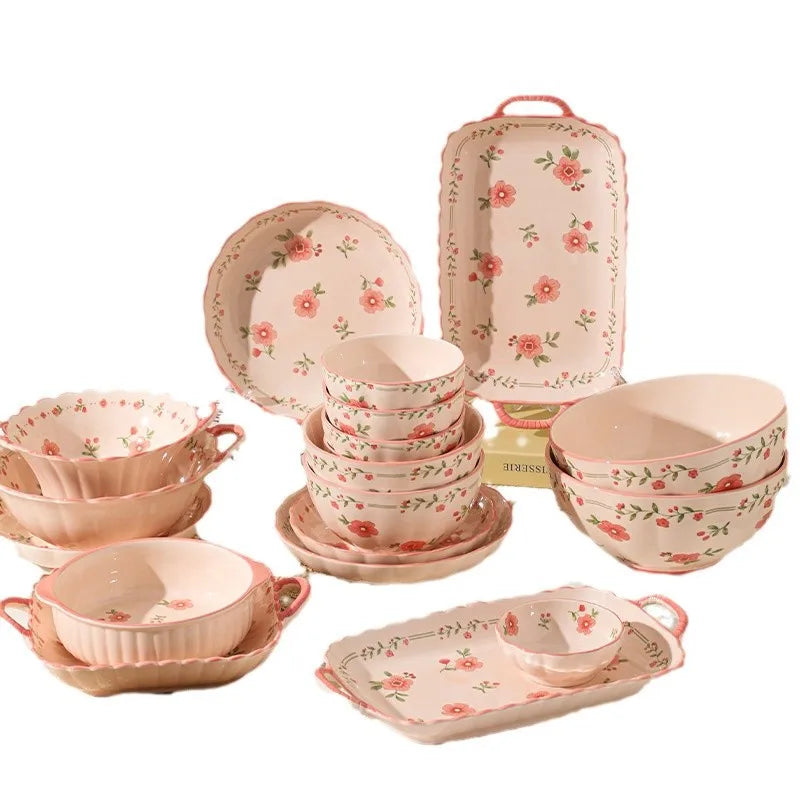 High Quality Ceramic Tableware Household Ceramic Fish Dishes Soup Bowls Wedding Party Gifts Festive Tableware Set Microwave Home