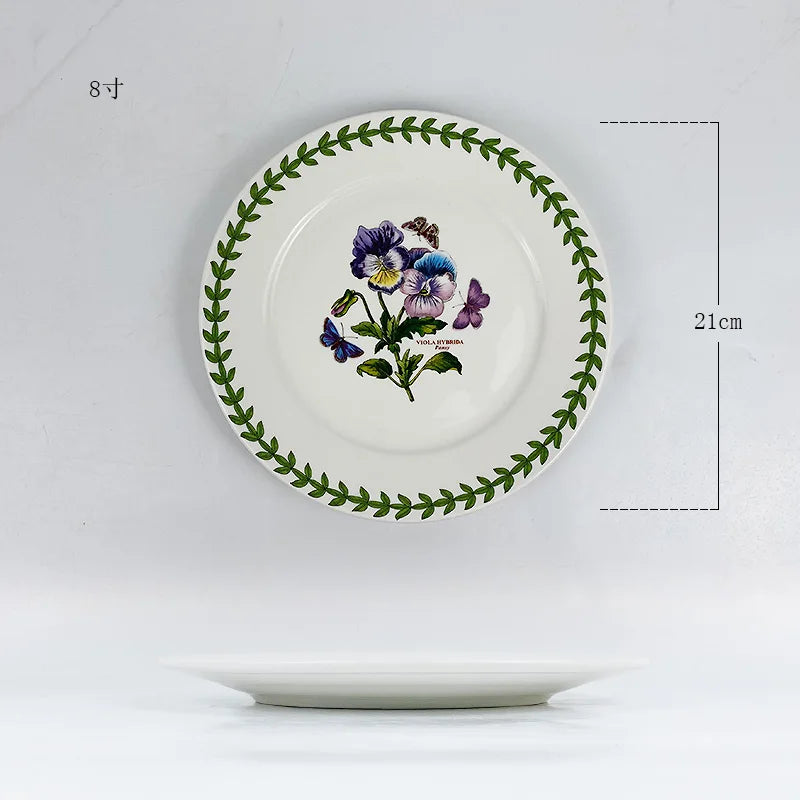 Ceramic disc, high-end breakfast, home hotel appearance, size, tableware, vegetable plate