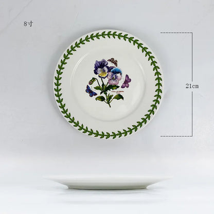 Ceramic disc, high-end breakfast, home hotel appearance, size, tableware, vegetable plate