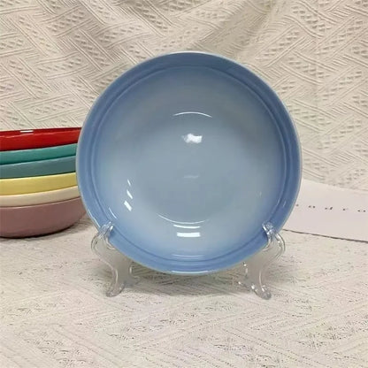7 Inches Ceramic Bowl,Porcelain Kitchen Tableware Plate,Round Noodle Ramen Salad Cereal Pasta Bowls,Microwave Oven Safe 18cm