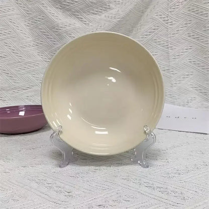 7 Inches Ceramic Bowl,Porcelain Kitchen Tableware Plate,Round Noodle Ramen Salad Cereal Pasta Bowls,Microwave Oven Safe 18cm