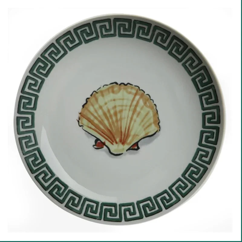 Ceramic Decor Plate Italian Poseidon Journey Plate Home Living Room Bedroom Background Wall Hanging Ornaments