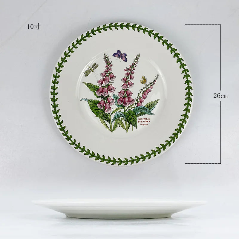 Ceramic disc, high-end breakfast, home hotel appearance, size, tableware, vegetable plate